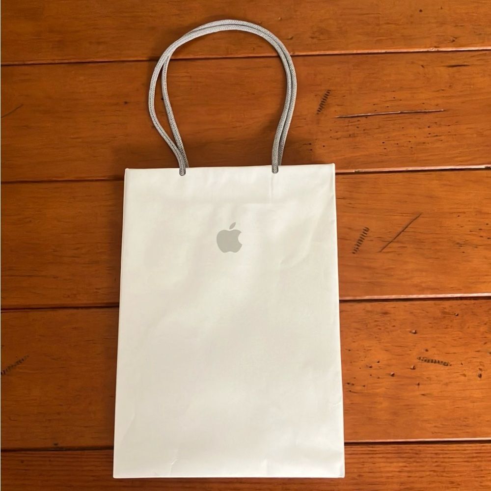 White Apple Shopping Bag